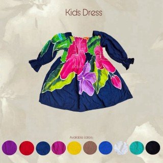 Special Offer Rayon Hand Painted Kids Dress